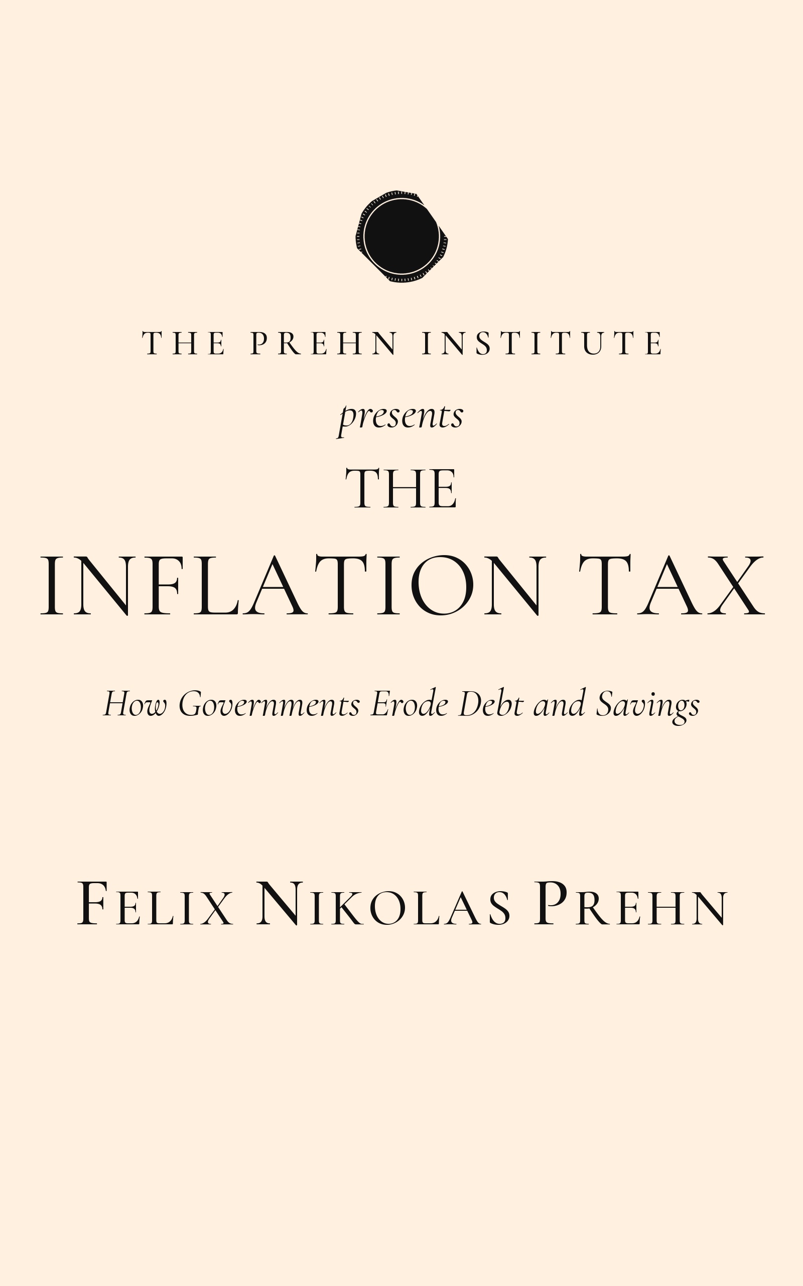 Cover of The Inflation Tax by Felix Nikolas Prehn
